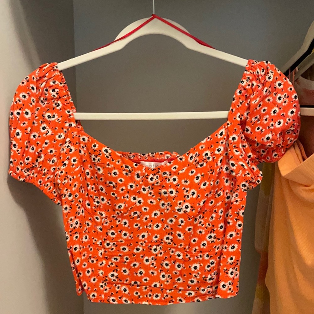 Red crop top